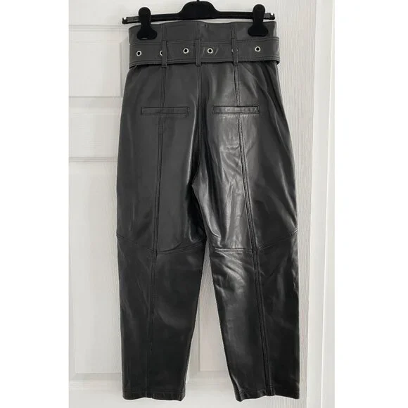 NWT Marissa Webb "Anniston" Leather Pants in Black, size 2 - Picture 5 of 13